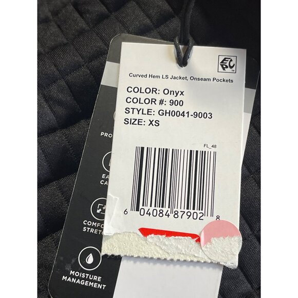 Tail Full Zip Textured Golf Jacket Womens XS Onyx Black - Picture 6 of 11